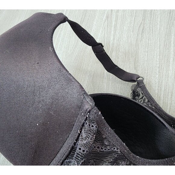 Women's Sweet Nothings by Lilyette Black Lace Back Racerback Bra 42D Underwire - Picture 6 of 9